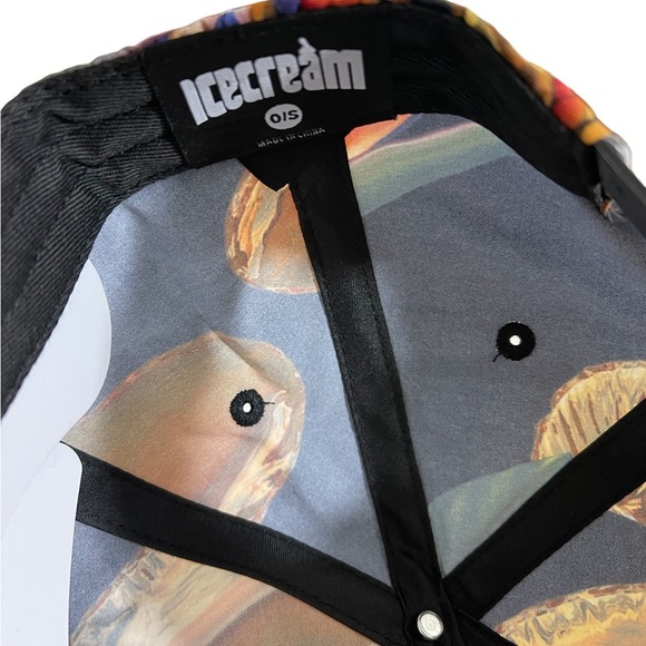 NWT IceCream Space Trucker Hat Snap Back Black Gold - Picture 4 of 7